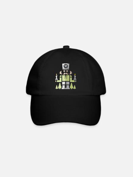 Nussknacker Bergmann – Erzgebirge Kunst Symbol - Baseballkappe - Schwarz/Schwarz
