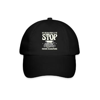 Mein Vorsatz keine Vorsätze mehr machen neues Jahr - Baseballkappe - Schwarz/Schwarz - Vorne