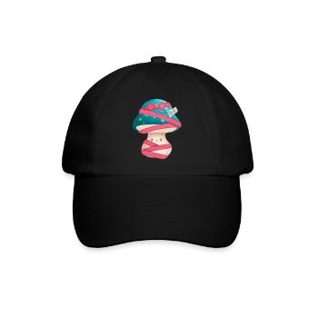 süßes Pilz-Valentinstagsgeschenkfür Sie - Baseballkappe - Schwarz/Schwarz - Vorne
