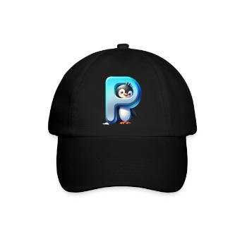 Penguin Playful P - Baseballkappe - Schwarz/Schwarz - Vorne