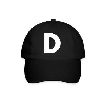 D - Baseballkappe - Schwarz/Schwarz - Vorne