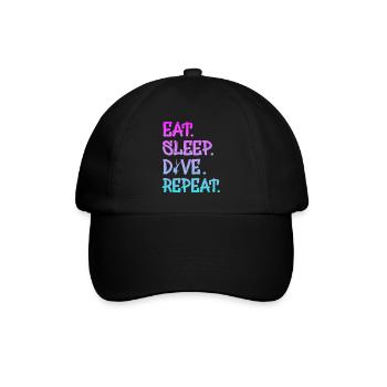 Tauchen - Diving - Scuba Diver - Baseballkappe - Schwarz/Schwarz - Vorne