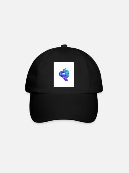 Blue Snake - Baseballkappe - Schwarz/Schwarz
