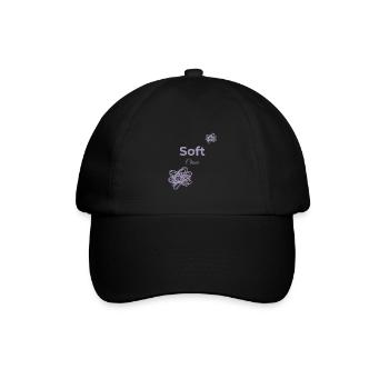 Soft Chaos Shirt – Soft Girl trifft auf Dark Romance - Baseballkappe - Schwarz/Schwarz - Vorne