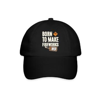 Born To Make Fireworks - Baseballkappe - Schwarz/Schwarz - Vorne