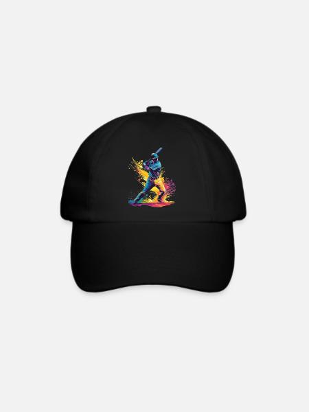 Baseball Spieler - Baseballkappe - Schwarz/Schwarz