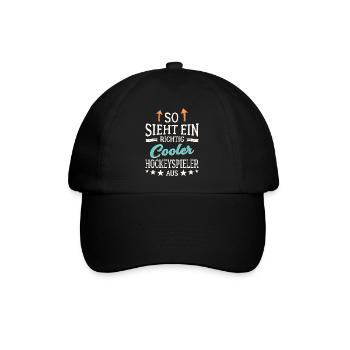 So sieht ein cooler Hockeyspieler aus Hockey - Baseballkappe - Schwarz/Schwarz - Vorne