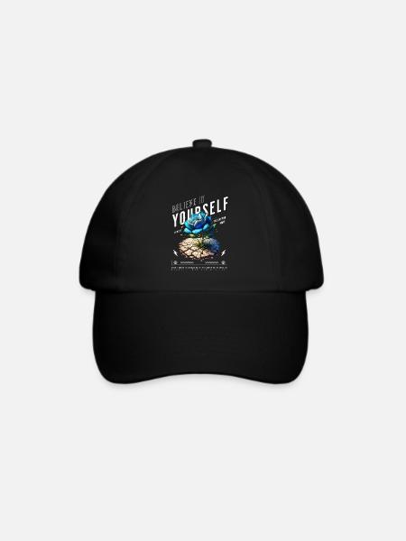 Glaube an dich Selbst Blüte - Baseballkappe - Schwarz/Schwarz