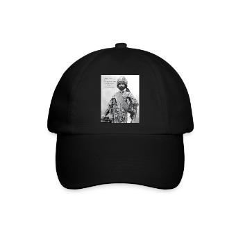 Haile Selassie I Jah Rastafari Rasta Reggae Roots  - Baseballkappe - Schwarz/Schwarz - Vorne