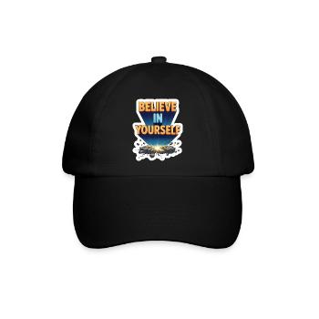 Believe In Yourself Power Burst - Baseballkappe - Schwarz/Schwarz - Vorne