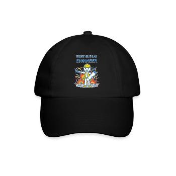 Vertrau mir, ich bin Ingenieur – für einen dunklen Hintergrund - Baseballkappe - Schwarz/Schwarz - Vorne