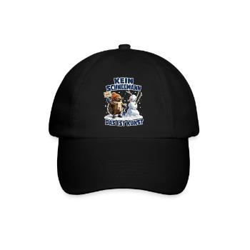 Kein Schneemann. Das ist Kunst - Baseballkappe - Schwarz/Schwarz - Vorne