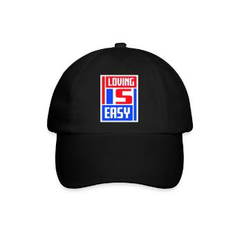 Loving Is Easy Inspirierend Romantisch Spruch Logo - Baseballkappe - Schwarz/Schwarz - Vorne