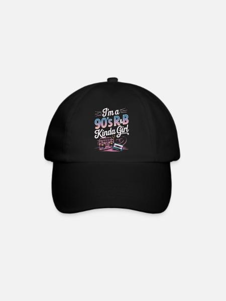 Ich bin ein 90er-Jahre-R&B-Mädchen-Retro-Mädchen - Baseballkappe - Schwarz/Schwarz