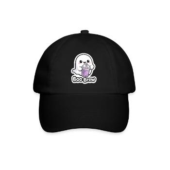 Kawaii Boo Brew Geist - Baseballkappe - Schwarz/Schwarz - Vorne