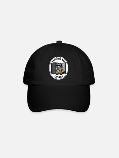 Cybersecurity Waschbär Shir - Baseballkappe - Schwarz/Schwarz