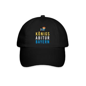 Königs Abitur Bayern 2028 Abi Krone - Baseballkappe - Schwarz/Schwarz - Vorne