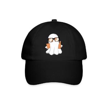 Halloween Buhs lustig - Baseballkappe - Schwarz/Schwarz - Vorne