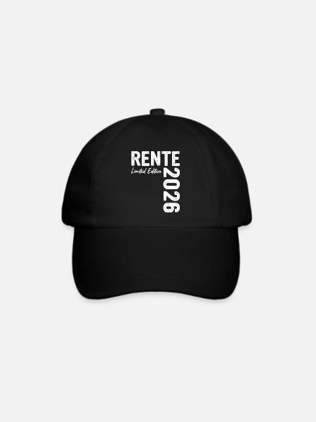 Rente 2026 Rentnergeschenke - Baseballkappe - Schwarz/Schwarz