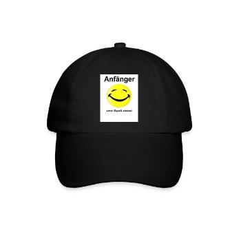 Anfänger und Spass dabei - Baseballkappe - Schwarz/Schwarz - Vorne