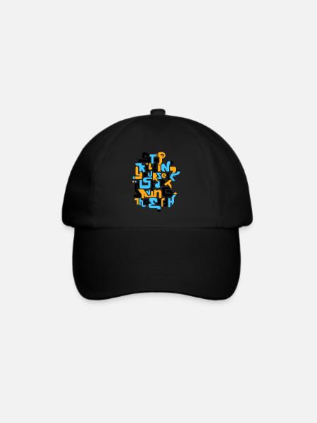 stopkillingyaself_3f - Baseballkappe - Schwarz/Schwarz