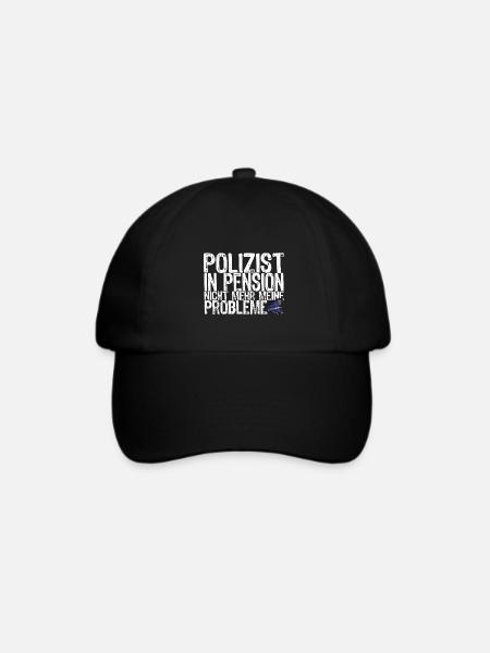 Polizist In Pension Polizei Abschiedsgeschenk - Baseballkappe - Schwarz/Schwarz