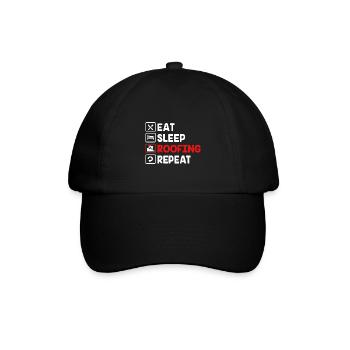 Dachdecker Handwerker Beruf Spruch - Baseballkappe - Schwarz/Schwarz - Vorne