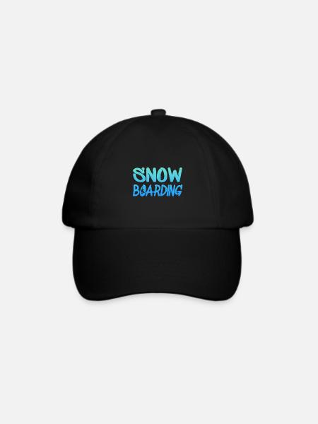 snowboarding - Baseballkappe - Schwarz/Schwarz