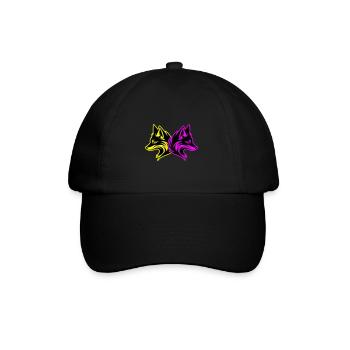 Fuchs Tier - Baseballkappe - Schwarz/Schwarz - Vorne