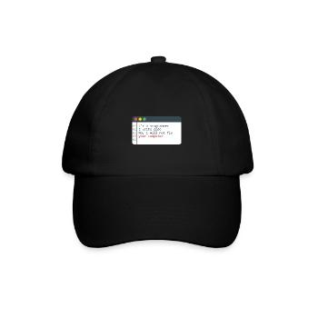 Programmierer HTML Computer Coder Codierung Programmierung - Baseballkappe - Schwarz/Schwarz - Vorne