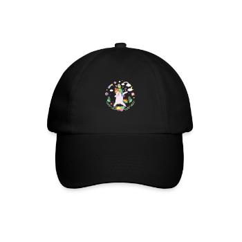 Unicorn Dab Magical Creature Bunte Fiktion - Baseballkappe - Schwarz/Schwarz - Vorne
