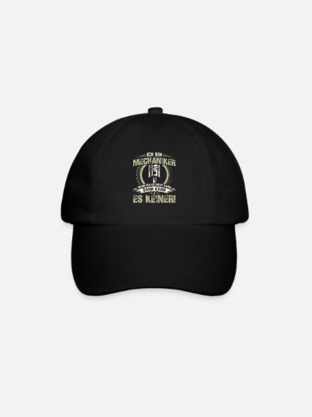 Ich bin Mechaniker wenn ich es .. KFZ Mechaniker - Baseballkappe - Schwarz/Schwarz