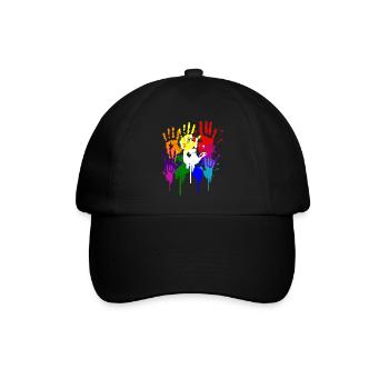Colorful hands splendor of color gift idea - Baseballkappe - Schwarz/Schwarz - Vorne