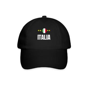 Italia Love Country Love Gift Idea Cool Design - Baseballkappe - Schwarz/Schwarz - Vorne