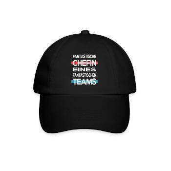 Chefin Vorgesetzte Team - Baseballkappe - Schwarz/Schwarz - Vorne