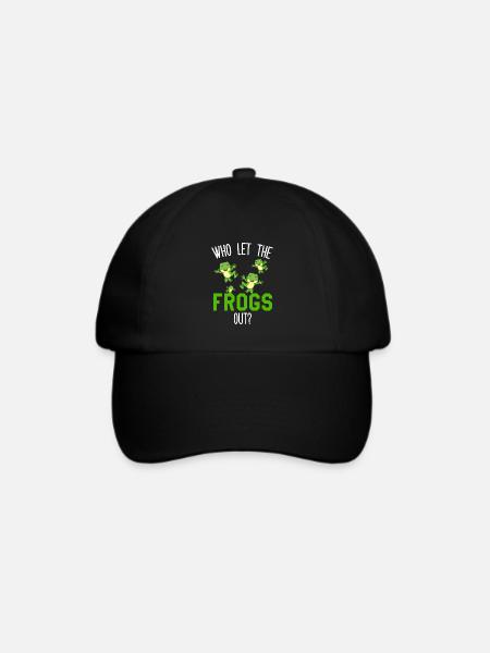 Wer lässt die Frösche raus Kinder Vorschule Frosch Squad Fr. - Baseballkappe - Schwarz/Schwarz