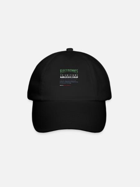 Technisches Geschenk für Elektroniker - Baseballkappe - Schwarz/Schwarz