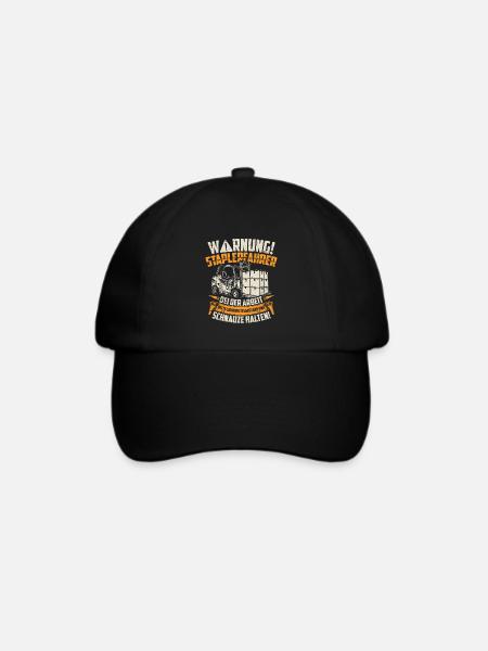 Staplerfahrer Stapler | Lagerist Geschenk - Baseballkappe - Schwarz/Schwarz