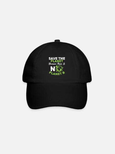 umweltschutz planet b - Baseballkappe - Schwarz/Schwarz