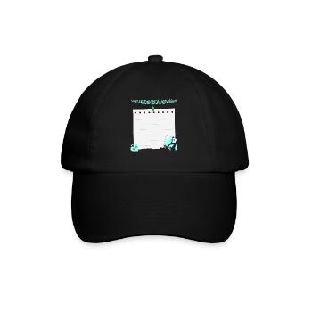 Wir Werden Dich Vermissen - Abschied Unterschrift - Baseballkappe - Schwarz/Schwarz - Vorne