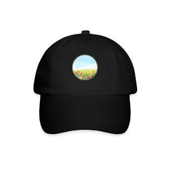 Frühling Blumen Schöne Umgebung Liebe - Baseballkappe - Schwarz/Schwarz - Vorne