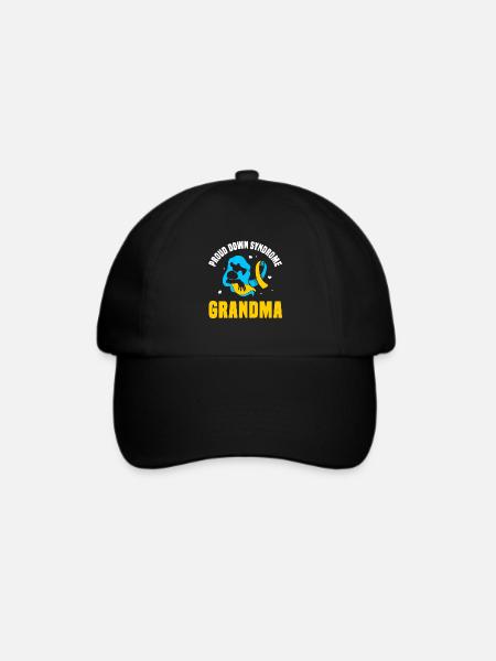 Proud Down Syndrome Grandma - Baseballkappe - Schwarz/Schwarz