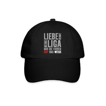 2. LIGA LIEBE KENNT KEINE LIGA - Baseballkappe - Schwarz/Schwarz - Vorne
