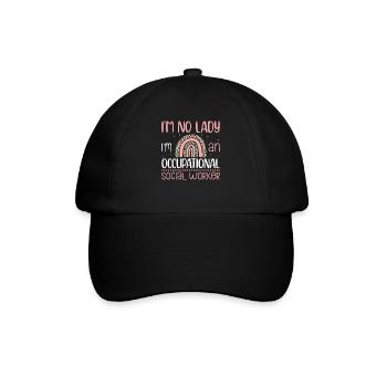 I Am No Lady I Am An Occupational Worker - Baseballkappe - Schwarz/Schwarz - Vorne