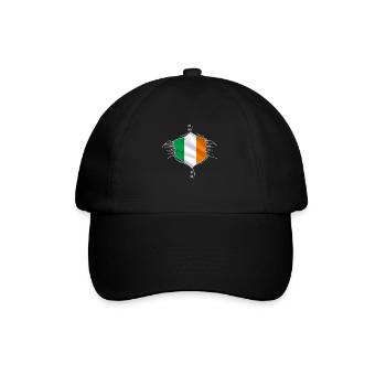 Ireland flag proud irish - Baseballkappe - Schwarz/Schwarz - Vorne