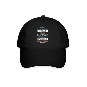 Political Social Worker Smart Profession - Baseballkappe - Schwarz/Schwarz - Vorne