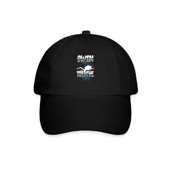 Schwimmer Präsent Wassersport Schwimmen Tauchen - Baseballkappe - Schwarz/Schwarz - Vorne