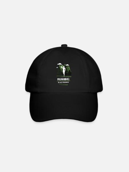 Marathon, Trailrunning Passion - Baseballkappe - Schwarz/Schwarz