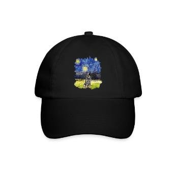 Sternennacht - Australisches Rind - Baseballkappe - Schwarz/Schwarz - Vorne