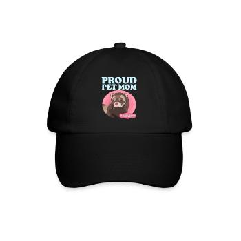 Frettchen Mom Frettchen Liebhaber Geschenk - Baseballkappe - Schwarz/Schwarz - Vorne